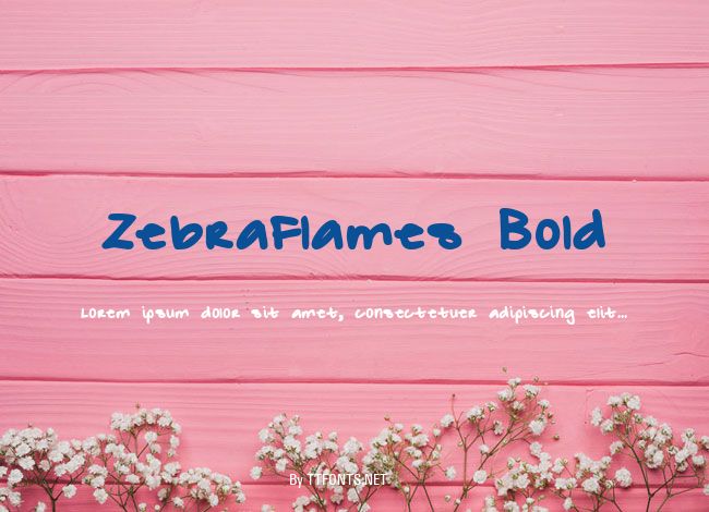 ZebraFlames Bold example